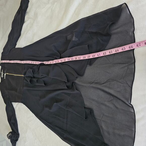 NWT Simply Noelle Black Chiffon & Knit Zip-Up Jacket, Size 4-6**

New with tag, - Picture 7 of 9